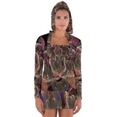 Fractal Geometry Long Sleeve Hooded T-shirt