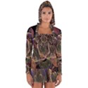 Fractal Geometry Long Sleeve Hooded T-shirt View1
