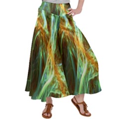 Abstract Illusion Satin Palazzo Pants