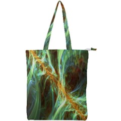 Abstract Illusion Double Zip Up Tote Bag