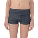 Black Alligator Skin Boyleg Bikini Bottoms View1