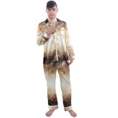 Galaxy Space Men s Long Sleeve Satin Pyjamas Set