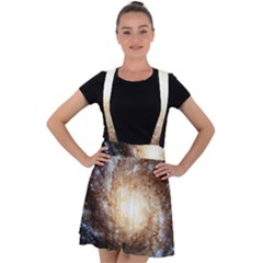 Galaxy Space Velvet Suspender Skater Skirt
