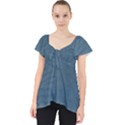 Turquoise Alligator Skin Lace Front Dolly Top View1