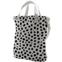 Black And White Seamless Cheetah Spots Canvas Messenger Bag View1
