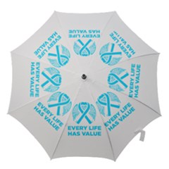 Child Abuse Prevention Support  Hook Handle Umbrellas (large) by artjunkie