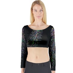 Galaxy Space Long Sleeve Crop Top