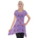 Tropical Flower Forest Of Ornate Colors Short Sleeve Side Drop Tunic View1