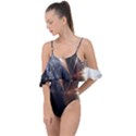 Digital Geometry Drape Piece Swimsuit View1