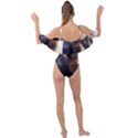 Digital Geometry Drape Piece Swimsuit View2
