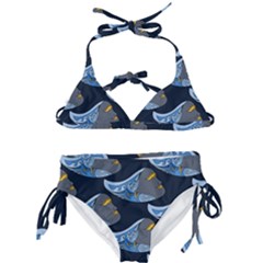 Queen Fish Doodle Art Kids  Classic Bikini Set