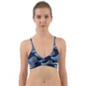 Queen Fish Doodle Art Wrap Around Bikini Top View1