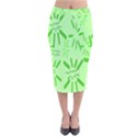 Electric Lime Velvet Midi Pencil Skirt View1