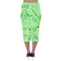 Electric Lime Velvet Midi Pencil Skirt View2