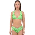 Electric Lime Double Strap Halter Bikini Set View1