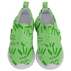 Electric Lime Kids  Velcro No Lace Shoes