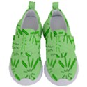 Electric Lime Kids  Velcro No Lace Shoes View1