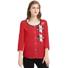 Ljp Chiffon Quarter Sleeve Blouse