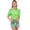 Electric Lime Tie Front Shirt  View1