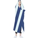 Navy in Vertical Stripes Wearable Blanket View1