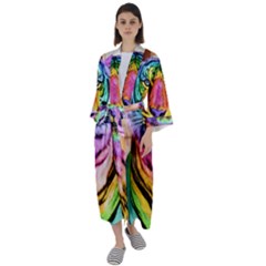Rainbowtiger Maxi Satin Kimono by Sparkle