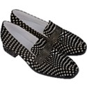 Black And White Geometric Kinetic Pattern Women s Chunky Heel Loafers View3