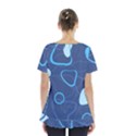 Abstract Blue Pattern Design Skirt Hem Sports Top View2