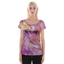 Marbling Abstract Layers Cap Sleeve Top View1