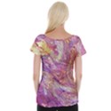 Marbling Abstract Layers Cap Sleeve Top View2