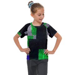 Abstract Tiles Kids  Mesh Piece Tee