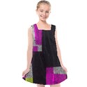 Abstract Tiles Kids  Cross Back Dress View1