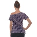 Violet Textured Mosaic Ornate Print Tie-Up Tee View2