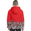 Red Drip Men s Hooded Puffer Jacket View2