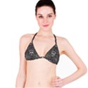 Skull And Spider Web On Dark Background Bikini Top View1