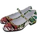 Watercolor monstera leaves Women s Mary Jane Shoes View2