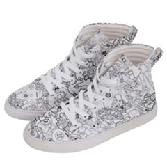 Game Red Laces Men s Hi-top Skate Sneakers by 100rainbowdresses