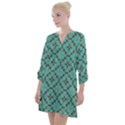 Tiles Open Neck Shift Dress View1
