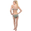 Multicolored Collage Print Pattern Mosaic Layered Top Bikini Set View2