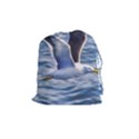 Seagull Flying Over Sea, Montevideo, Uruguay Drawstring Pouch (Medium) View1