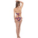 Colourful Print 5 Cross Front Halter Bikini Set View2