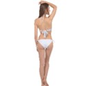 Aqua coral Cross Front Halter Bikini Top View2