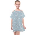 Birds And Flowers Kids  One Piece Chiffon Dress View1