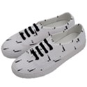 Black And White Cricket Sport Motif Print Pattern Men s Classic Low Top Sneakers View2