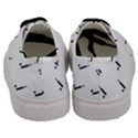 Black And White Cricket Sport Motif Print Pattern Men s Classic Low Top Sneakers View4