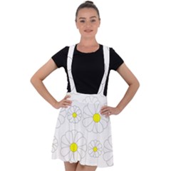 ??????? Velvet Suspender Skater Skirt