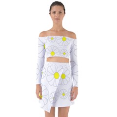 ??????? Off Shoulder Top With Skirt Set