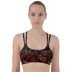 Tropical Leaves Line Them Up Sports Bra