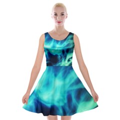 Glow Bomb  Velvet Skater Dress by MRNStudios