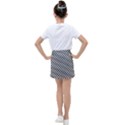 Black and white Triangles pattern, geometric Kids  Tennis Skirt View2