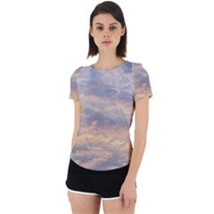 Cloudscape Photo Print Back Cut Out Sport Tee